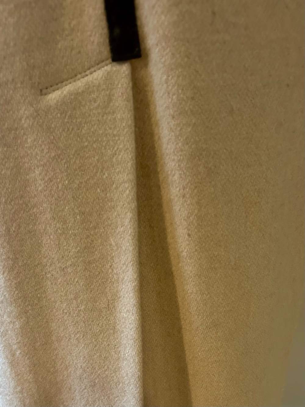 Cream Lightweight Spring/Fall Wool Coat - Picture 6 of 8